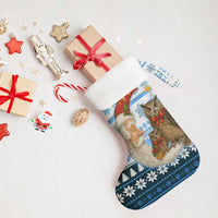 Owl Love Santa Moon Christmas Stocking Xmas Holiday Patterns - Wonder Print Shop