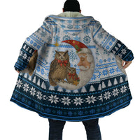 Owl Love Santa Moon Christmas Cloak Xmas Holiday Patterns - Wonder Print Shop