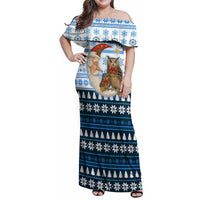 Owl Love Santa Moon Christmas Family Matching Off Shoulder Maxi Dress and Hawaiian Shirt Xmas Holiday Patterns - Wonder Print Shop