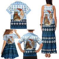 Owl Love Santa Moon Christmas Family Matching Tank Maxi Dress and Hawaiian Shirt Xmas Holiday Patterns - Wonder Print Shop