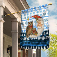 Owl Love Santa Moon Christmas Garden Flag Xmas Holiday Patterns - Wonder Print Shop