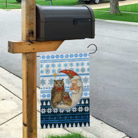 Owl Love Santa Moon Christmas Garden Flag Xmas Holiday Patterns - Wonder Print Shop
