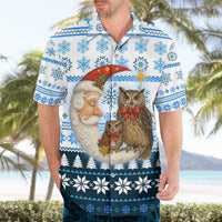Owl Love Santa Moon Christmas Hawaiian Shirt Xmas Holiday Patterns - Wonder Print Shop