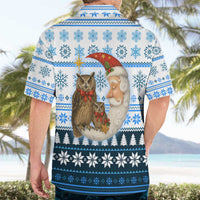 Owl Love Santa Moon Christmas Hawaiian Shirt Xmas Holiday Patterns - Wonder Print Shop