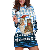 Owl Love Santa Moon Christmas Hoodie Dress Xmas Holiday Patterns - Wonder Print Shop
