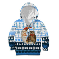 Owl Love Santa Moon Christmas Kid Hoodie Xmas Holiday Patterns - Wonder Print Shop
