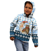 Owl Love Santa Moon Christmas Kid Hoodie Xmas Holiday Patterns - Wonder Print Shop