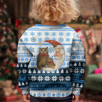 Owl Love Santa Moon Christmas Kid Ugly Christmas Sweater Xmas Holiday Patterns - Wonder Print Shop