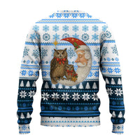 Owl Love Santa Moon Christmas Ugly Christmas Sweater Xmas Holiday Patterns - Wonder Print Shop