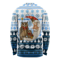 Owl Love Santa Moon Christmas Long Sleeve Shirt Xmas Holiday Patterns - Wonder Print Shop