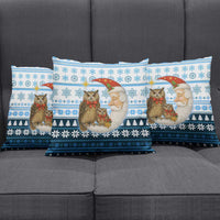 Owl Love Santa Moon Christmas Pillow Cover Xmas Holiday Patterns - Wonder Print Shop