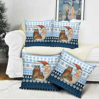 Owl Love Santa Moon Christmas Pillow Cover Xmas Holiday Patterns - Wonder Print Shop