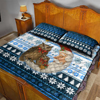 Owl Love Santa Moon Christmas Quilt Bed Set Xmas Holiday Patterns - Wonder Print Shop