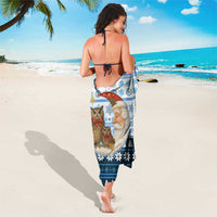 Owl Love Santa Moon Christmas Sarong Xmas Holiday Patterns - Wonder Print Shop