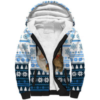 Owl Love Santa Moon Christmas Sherpa Hoodie Xmas Holiday Patterns - Wonder Print Shop