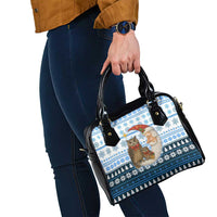 Owl Love Santa Moon Christmas Shoulder Handbag Xmas Holiday Patterns - Wonder Print Shop