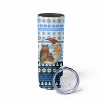 Owl Love Santa Moon Christmas Skinny Tumbler Xmas Holiday Patterns - Wonder Print Shop