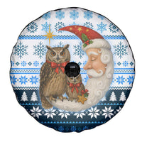 Owl Love Santa Moon Christmas Spare Tire Cover Xmas Holiday Patterns - Wonder Print Shop