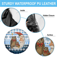 Owl Love Santa Moon Christmas Spare Tire Cover Xmas Holiday Patterns - Wonder Print Shop