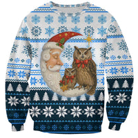 Owl Love Santa Moon Christmas Sweatshirt Xmas Holiday Patterns - Wonder Print Shop