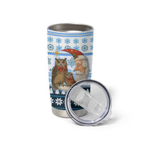 Owl Love Santa Moon Christmas Tumbler Cup Xmas Holiday Patterns - Wonder Print Shop