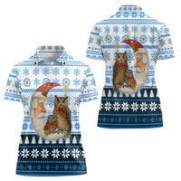 Owl Love Santa Moon Christmas Women Polo Shirt Xmas Holiday Patterns - Wonder Print Shop
