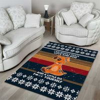 Peace Love And Dog Christmas Area Rug Xmas Holiday Patterns - Wonder Print Shop