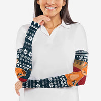 Peace Love And Dog Christmas Arm Sleeves Xmas Holiday Patterns - Wonder Print Shop