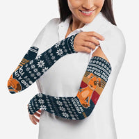 Peace Love And Dog Christmas Arm Sleeves Xmas Holiday Patterns - Wonder Print Shop