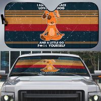 Peace Love And Dog Christmas Auto Sun Shade Xmas Holiday Patterns - Wonder Print Shop