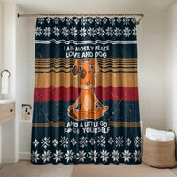 Peace Love And Dog Christmas Bathroom Set Xmas Holiday Patterns - Wonder Print Shop