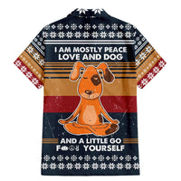 Peace Love And Dog Christmas Family Matching Mermaid Dress and Hawaiian Shirt Xmas Holiday Patterns - Wonder Print Shop