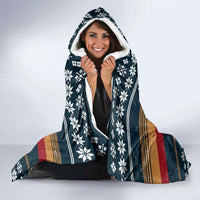 Peace Love And Dog Christmas Hooded Blanket Xmas Holiday Patterns - Wonder Print Shop