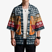 Peace Love And Dog Christmas Kimono Xmas Holiday Patterns - Wonder Print Shop