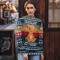 Peace Love And Dog Christmas Ugly Christmas Sweater Xmas Holiday Patterns - Wonder Print Shop