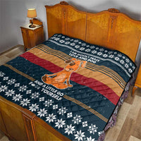 Peace Love And Dog Christmas Quilt Xmas Holiday Patterns - Wonder Print Shop