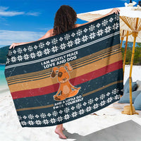 Peace Love And Dog Christmas Sarong Xmas Holiday Patterns - Wonder Print Shop