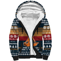 Peace Love And Dog Christmas Sherpa Hoodie Xmas Holiday Patterns - Wonder Print Shop