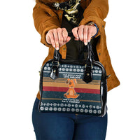 Peace Love And Dog Christmas Shoulder Handbag Xmas Holiday Patterns - Wonder Print Shop