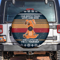 Peace Love And Dog Christmas Spare Tire Cover Xmas Holiday Patterns - Wonder Print Shop