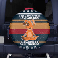 Peace Love And Dog Christmas Spare Tire Cover Xmas Holiday Patterns - Wonder Print Shop