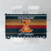 Peace Love And Dog Christmas Tablecloth Xmas Holiday Patterns - Wonder Print Shop