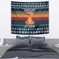 Peace Love And Dog Christmas Tapestry Xmas Holiday Patterns - Wonder Print Shop