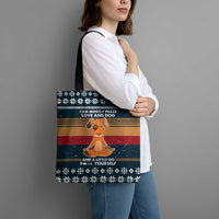 Peace Love And Dog Christmas Tote Bag Xmas Holiday Patterns - Wonder Print Shop