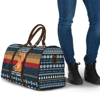 Peace Love And Dog Christmas Travel Bag Xmas Holiday Patterns - Wonder Print Shop
