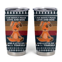 Peace Love And Dog Christmas Tumbler Cup Xmas Holiday Patterns - Wonder Print Shop