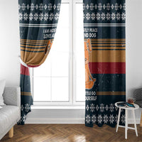 Peace Love And Dog Christmas Window Curtain Xmas Holiday Patterns - Wonder Print Shop