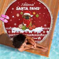 Pekingese Dog I Believe In Santa Paws Christmas Beach Blanket Xmas Holiday Patterns - Wonder Print Shop