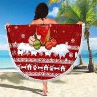 Pekingese Dog I Believe In Santa Paws Christmas Beach Blanket Xmas Holiday Patterns - Wonder Print Shop