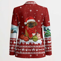 Pekingese Dog I Believe In Santa Paws Christmas Blazer Xmas Holiday Patterns - Wonder Print Shop